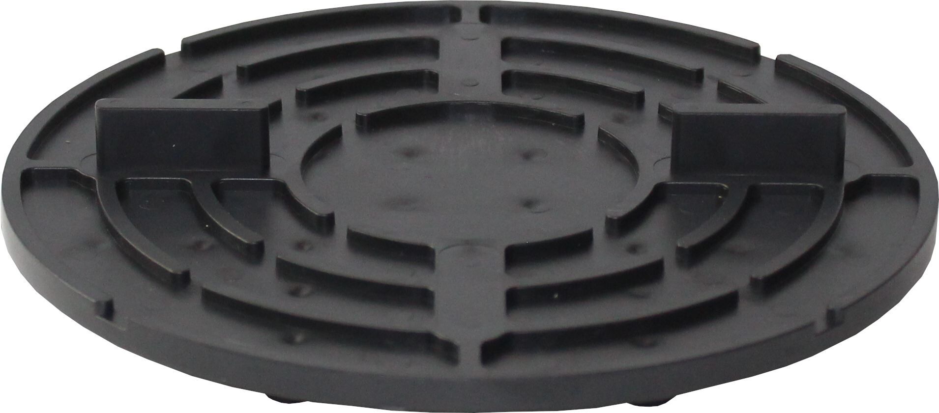 Platte Kunststoff mit Noppenboden VP-NI, 10 mm Höhe, 4x10 mm, ⌀140 mm, 2 Stege (20 Stk.)