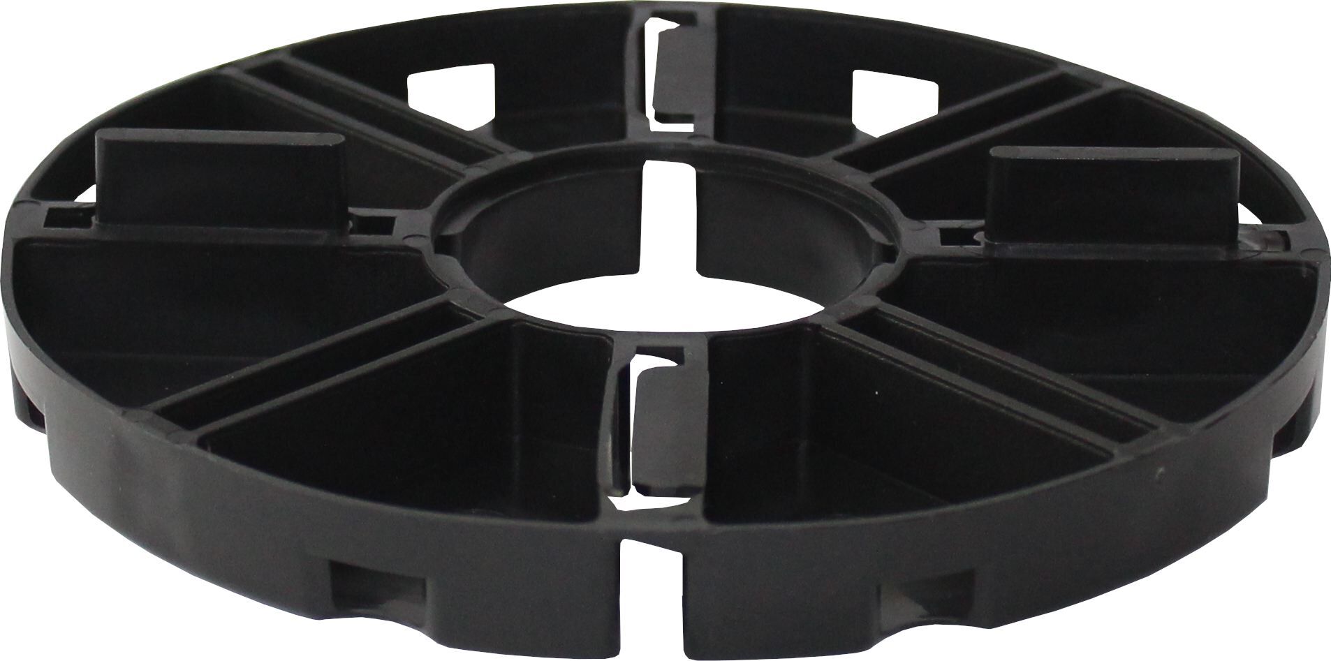 Teller Kunststoff stapelbar VT-BI, 15 mm Höhe, 3x10 mm Fuge, ⌀140 mm, 2 Stege (40 Stk.)