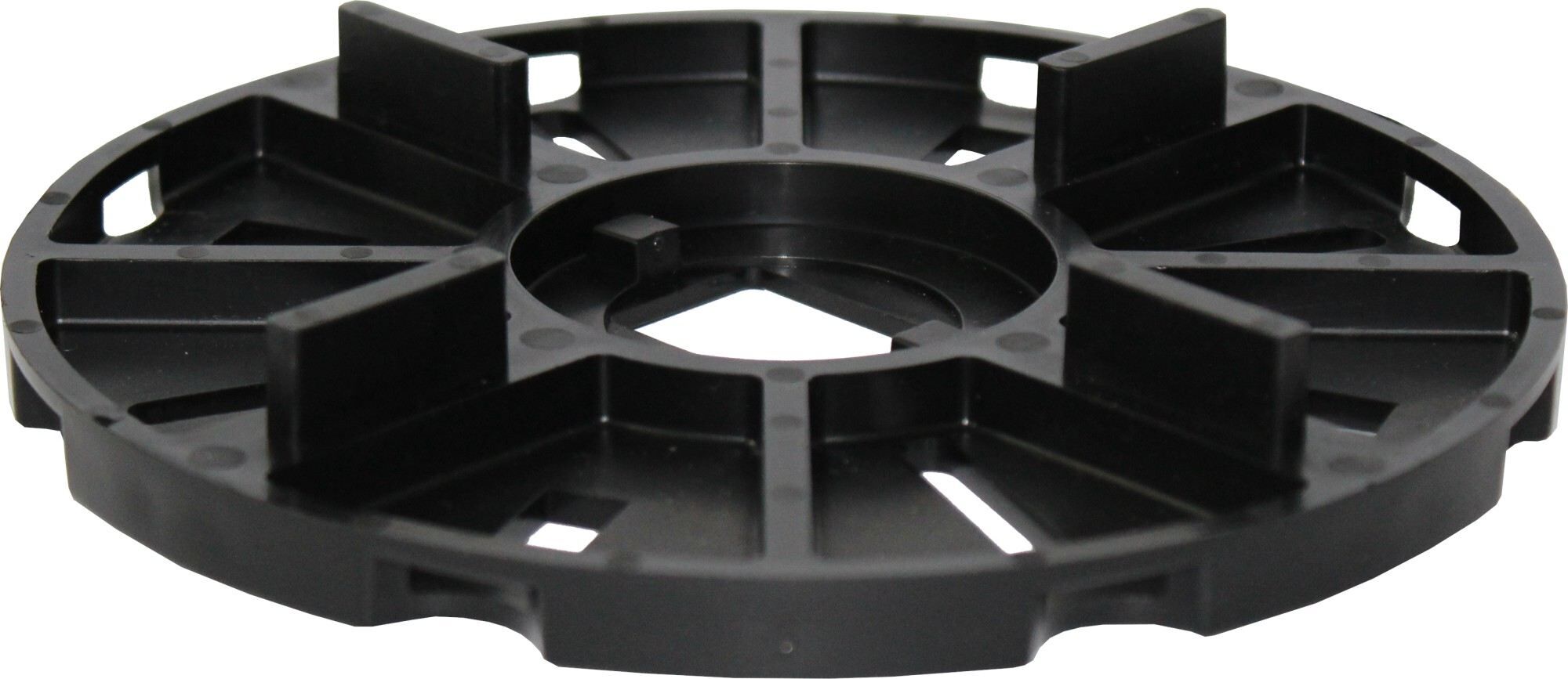 Teller Kunststoff stapelbar VT-U, 10 mm Höhe, 4x10 mm Fuge, ⌀140 mm, 4 Stege (40 Stk.)