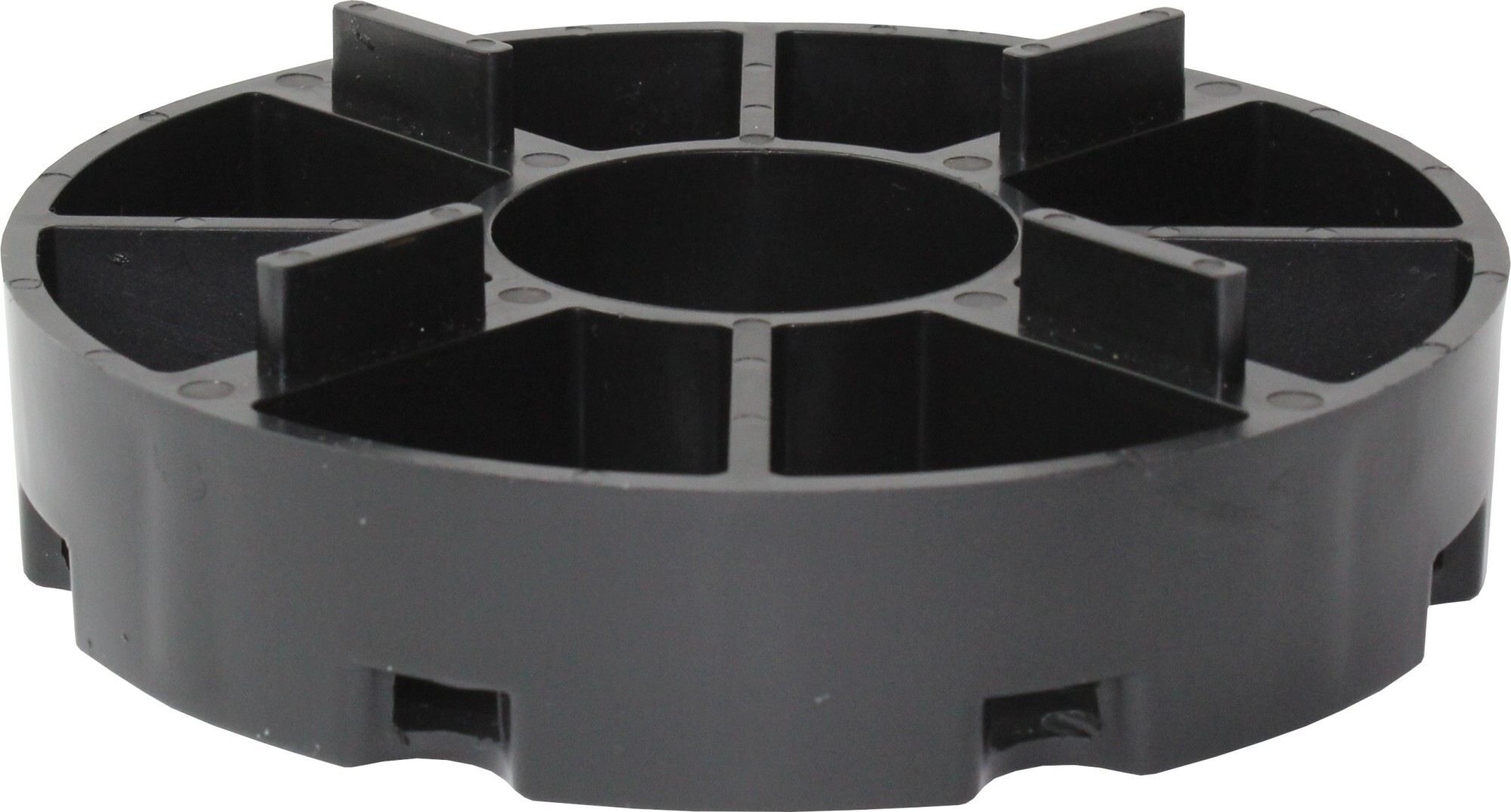 Teller Kunststoff stapelbar VT-U, 30 mm Höhe, 4x10 mm Fuge, ⌀140 mm, 4 Stege (24 Stk.)