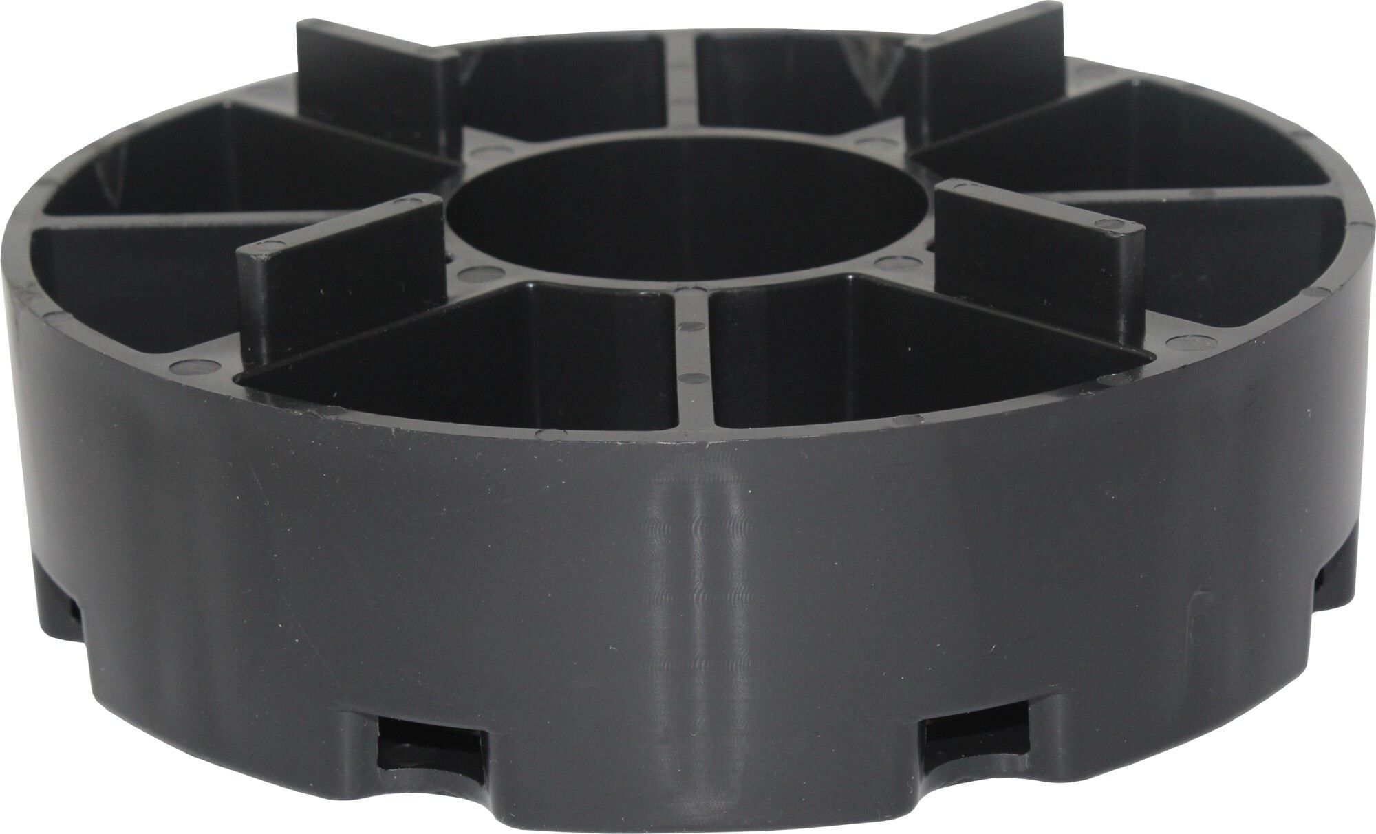 Teller Kunststoff stapelbar VT-U, 40 mm Höhe, 4x10 mm Fuge, ⌀140 mm, 4 Stege (100 Stk.)