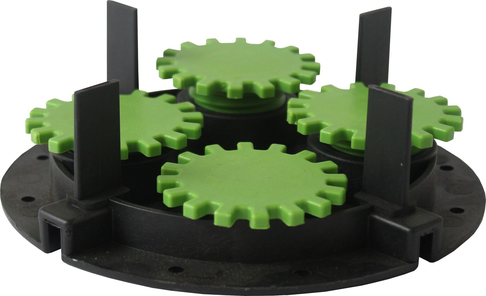 Zahnrad Schraub-Stelzlager ZR-V20, verstellbar, 4 Stege, 20-30 mm Höhe, 2 mm Fuge, (32 Stk.)