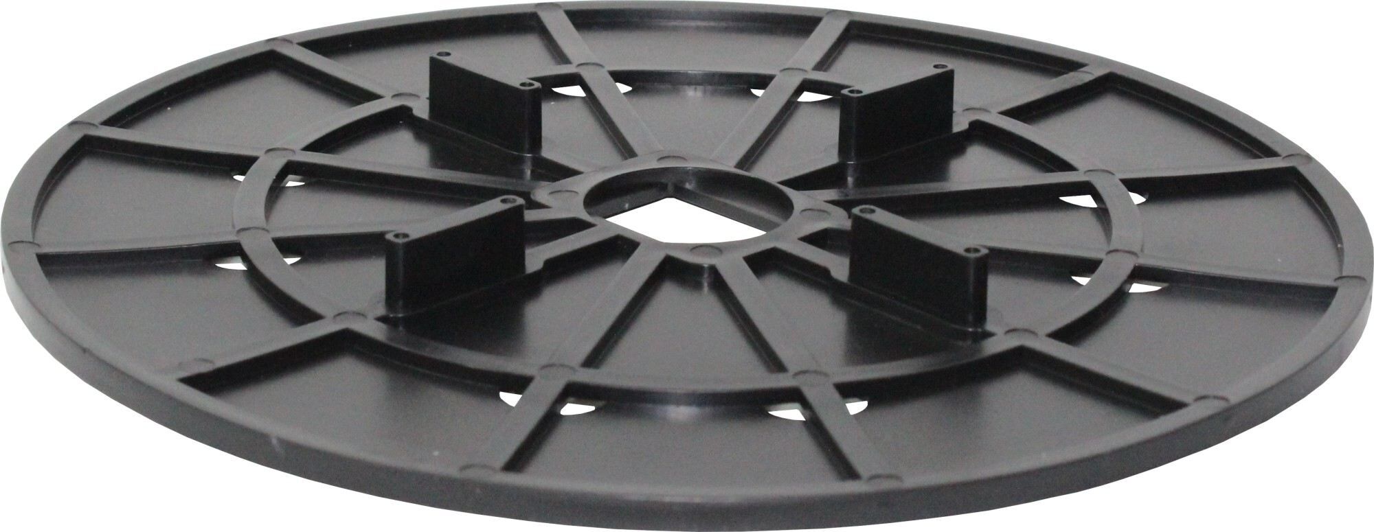 Bodenplatte BP-U, Kunststoff, 4 Stege, 5 mm Höhe, 4x10 mm Fuge, ⌀210 mm (140 Stk.)