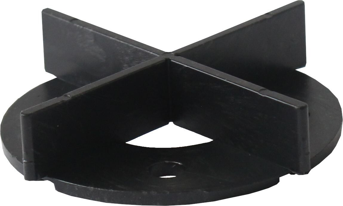 Fugenkreuz Kunststoff mit Bodenplatte FK-B, 2x12 mm Fuge, ⌀50 mm, Schwarz (100 Stk.)