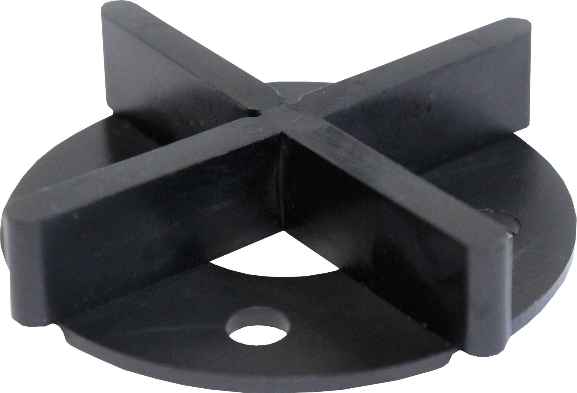 Fugenkreuz Kunststoff mit Bodenplatte FK-B, 5x12 mm Fuge, ⌀50 mm, Schwarz (100 Stk.)