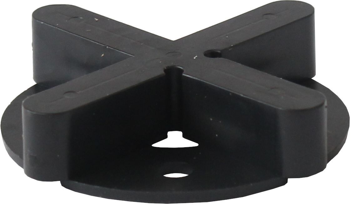 Fugenkreuz Kunststoff mit Bodenplatte FK-B, 8x12 mm Fuge, ⌀50 mm, Schwarz (100 Stk.)