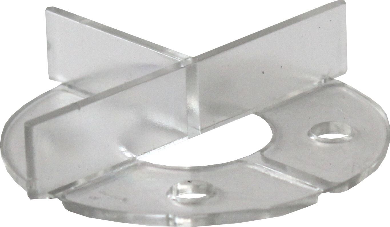 Fugen T-Stück Kunststoff mit Bodenplatte FK-BT, 3x12 mm Fuge, ⌀50 mm, Transparent (100 Stk.)