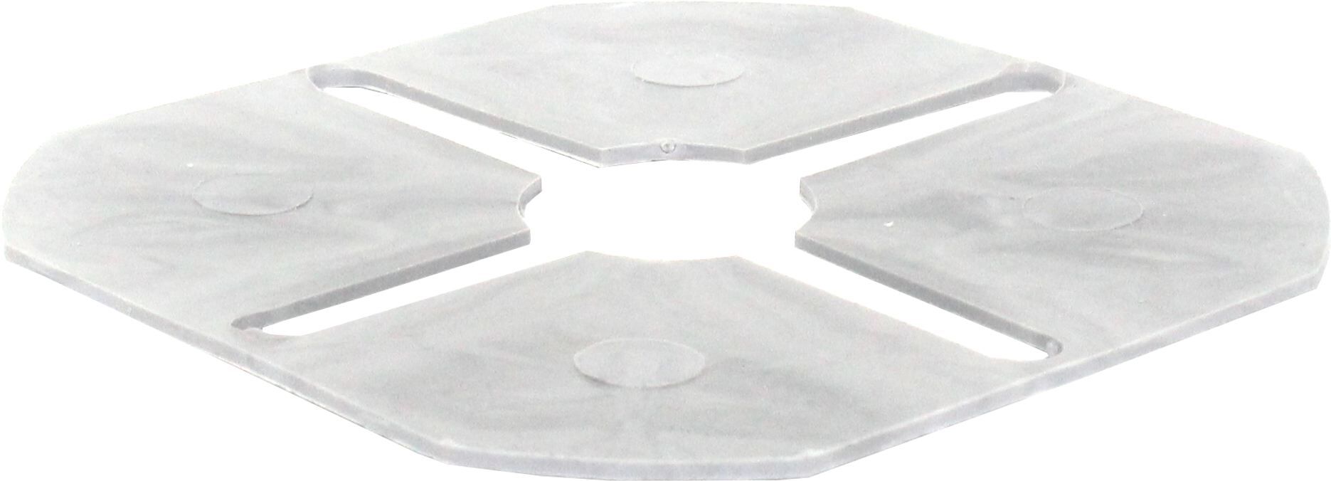 Ausgleichscheibe gummiert GK-UA, 2 mm Höhe, ⌀95 mm, Weiß (100 Stk.)