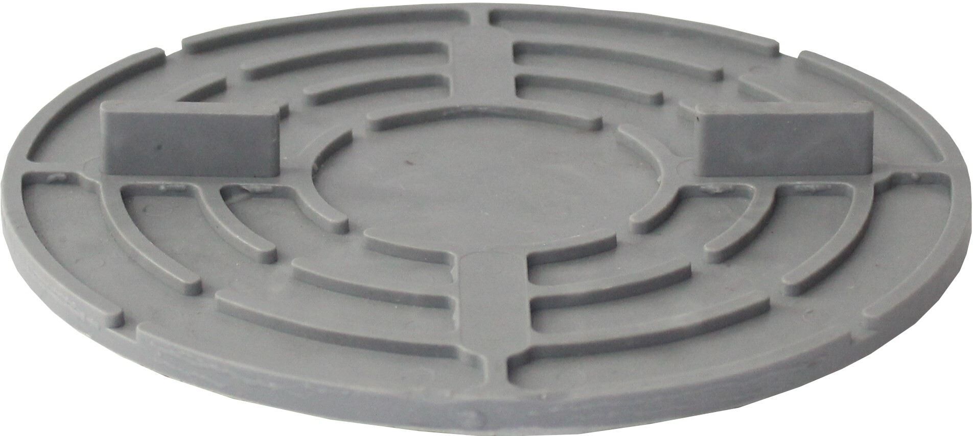 Platte gummierter Kunststoff VP-GKUI, 5 mm Höhe, 4x10 mm Fuge, ⌀140 mm, 2 Stege (20 Stk.)