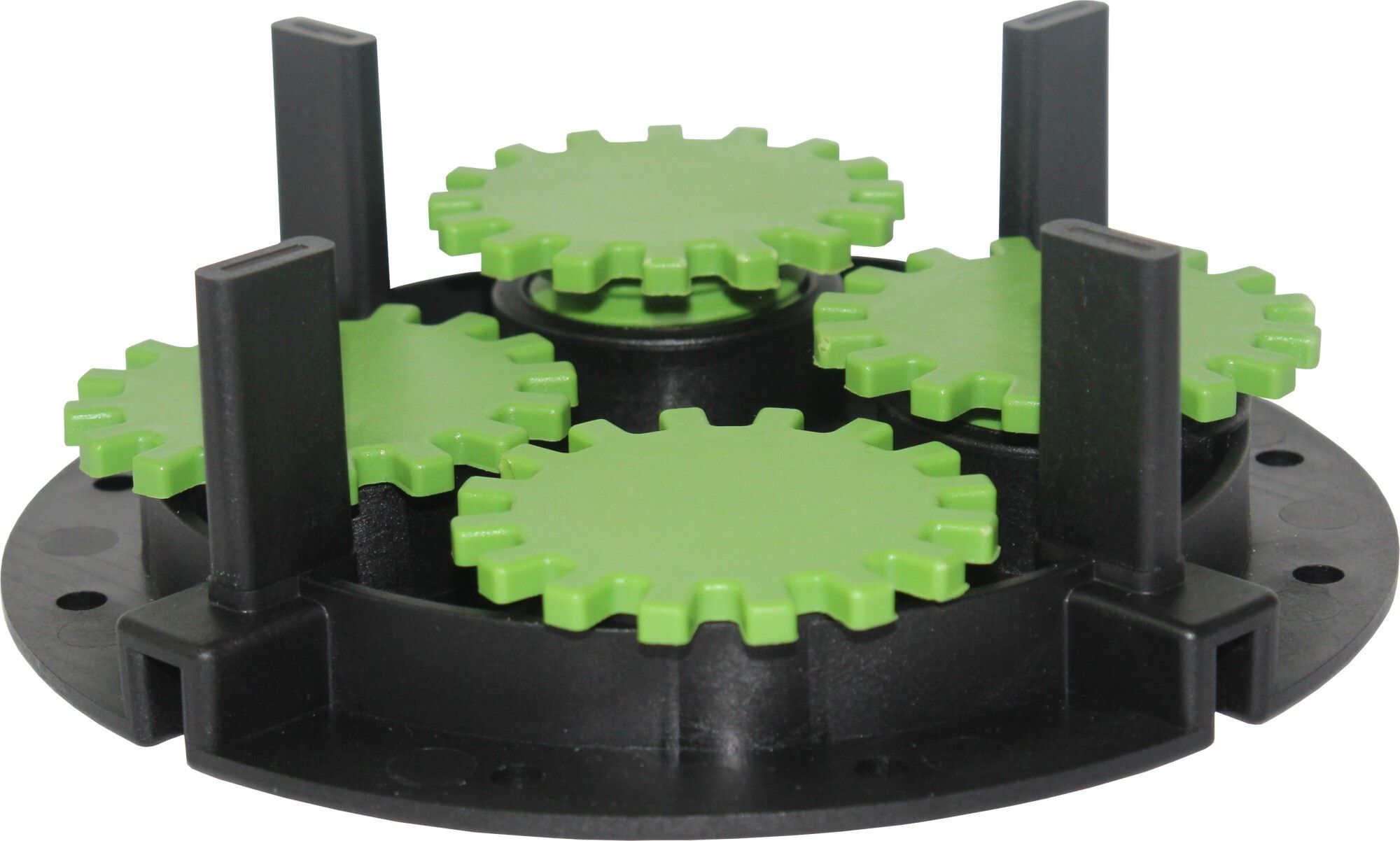 Zahnrad Schraub-Stelzlager ZR-V20, verstellbar, 4 Stege, 20-30 mm Höhe, 6 mm Fuge, (32 Stk.)