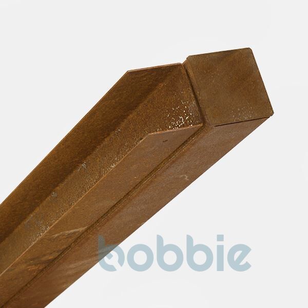 Bamb111-AEPC-001648478647bobbie Cortenstahl Anfangs- und Endpfosten für Zaunfeld zum Einbetonieren