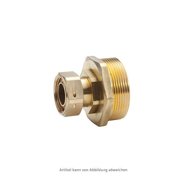 Verschraubung zum Umrüsten von Standrohren, Wasserzähler Qn6 auf Wasserzähler Qn2,5 mit Außengewinde und Innengewinde 2"x1 1/4"