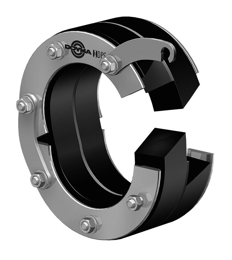 Curaflex Quick In C/S mit DPS DN 130 für 40,0 - 48,0 V4A / EPDM