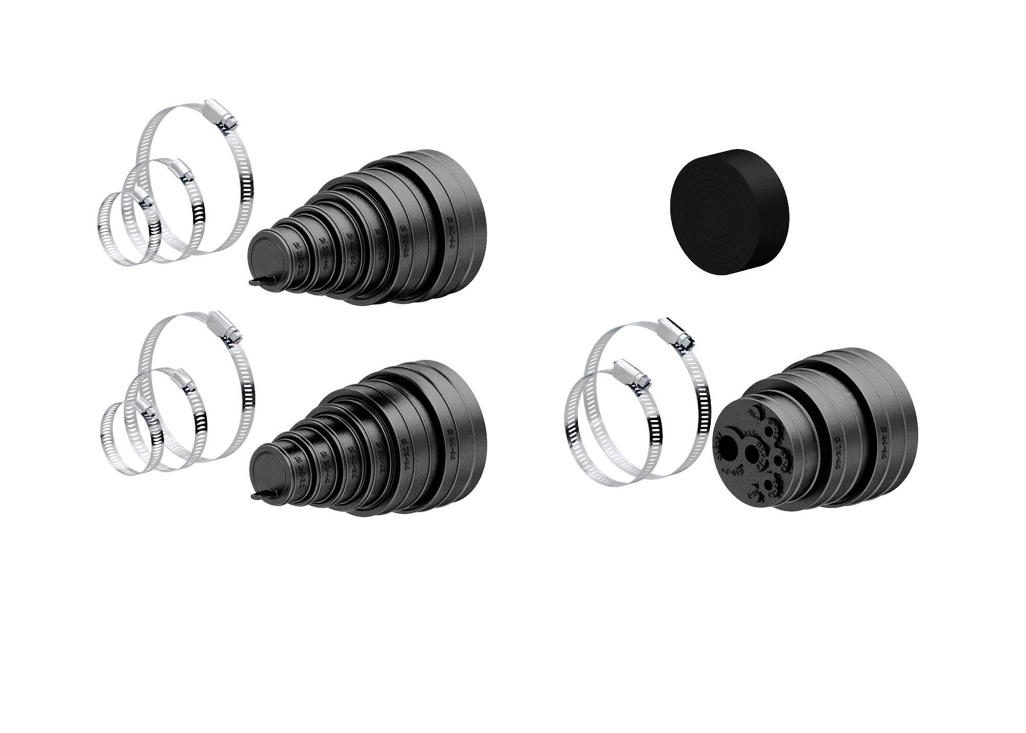 Quadro-Secura 2704 Mantelrohrendstopfen für DN 75 (Wasser, Energie 26-63 mm)