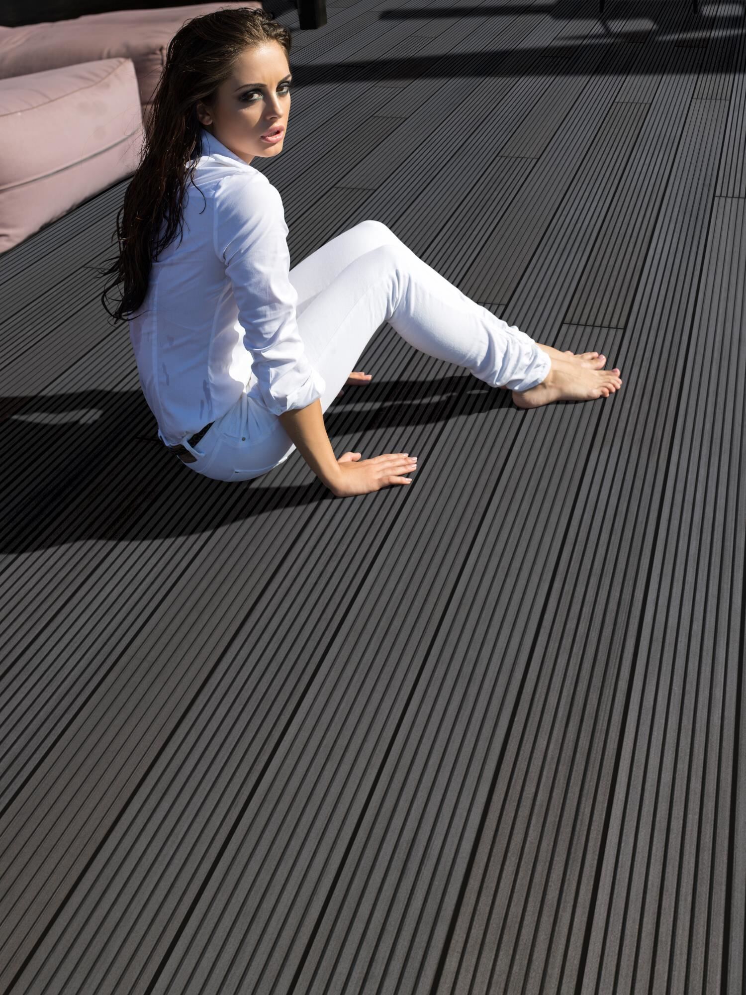 Terrassendiele WPC PRIME Dunkelgrau