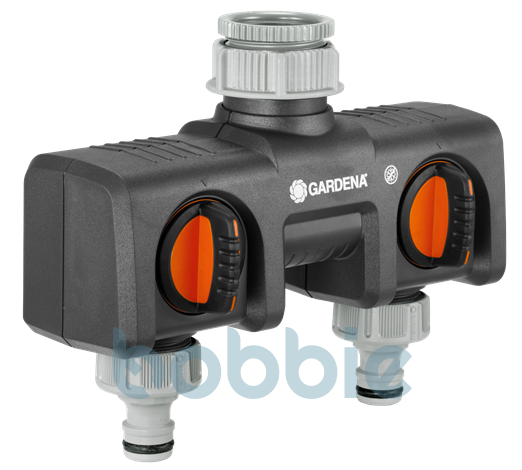 GARDENA 2-Wege-Verteiler für 26.5mm/21mm (G 3/4+G 1/2) Wasserhahn