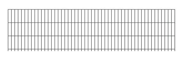 Doppelstab-Gittermatte, Typ 6/5/6, mit überstand, anthrazit, Höhe: 1830 mm