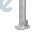 Pfosten mit Bodenplatte für Doppelstabmatten