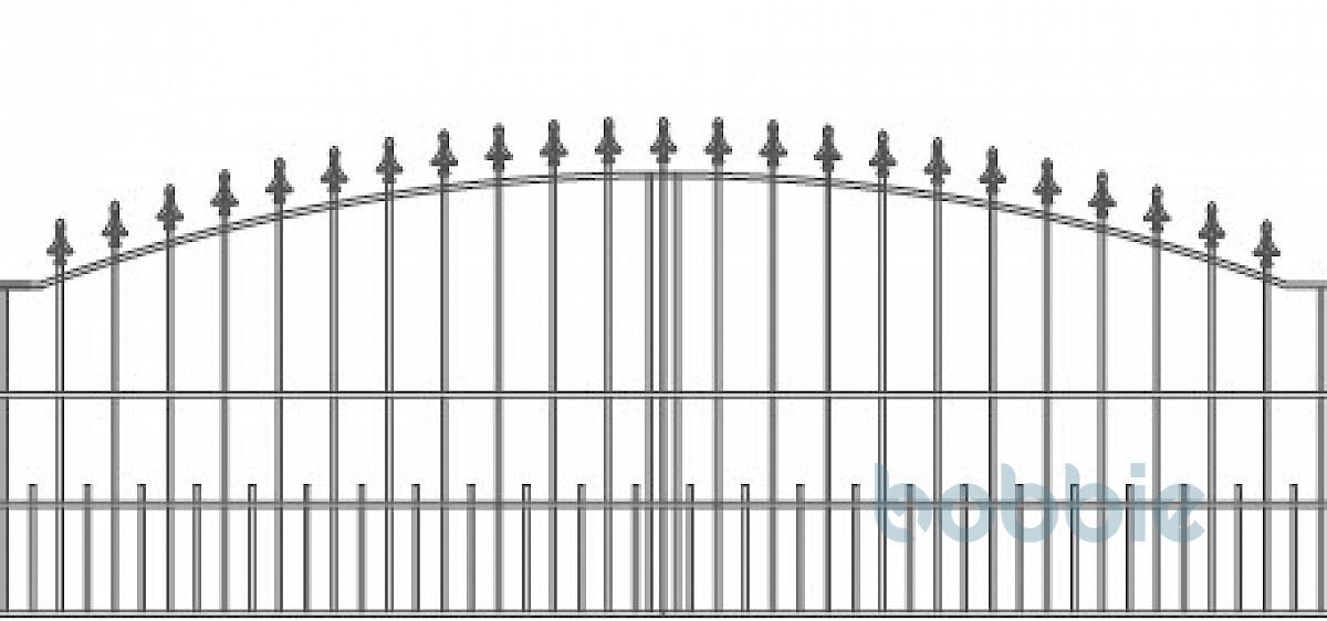 Dekor-U-Profilmatten mit Oberbogen und Spitze