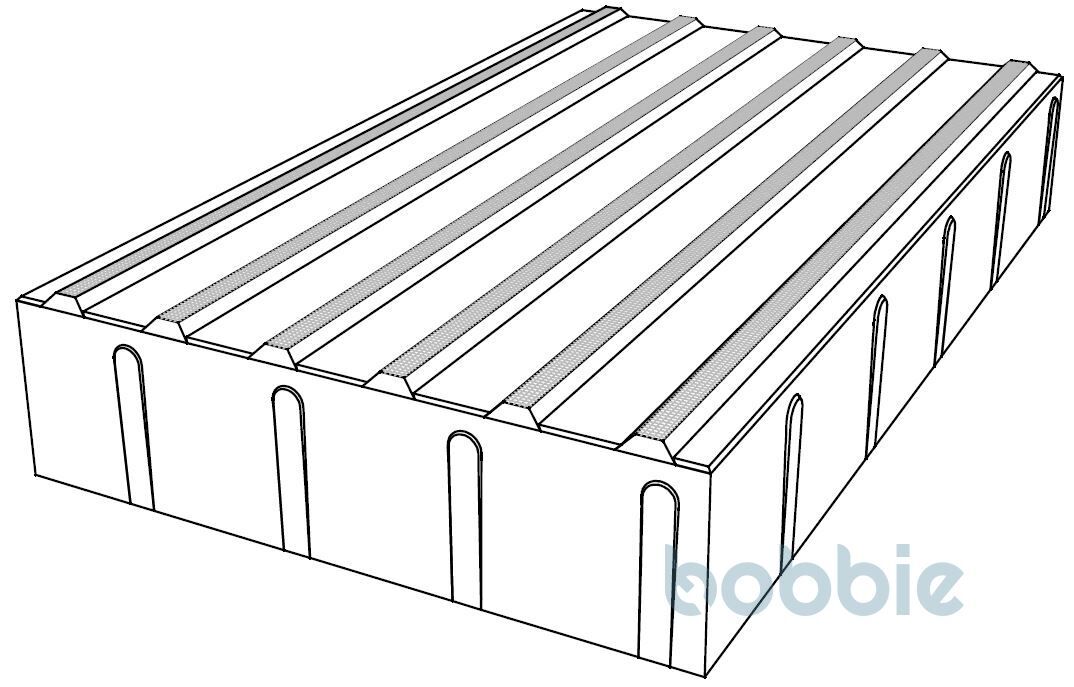 Rippenplatte TR 50/30 AR 50-10 RL = 50 cm