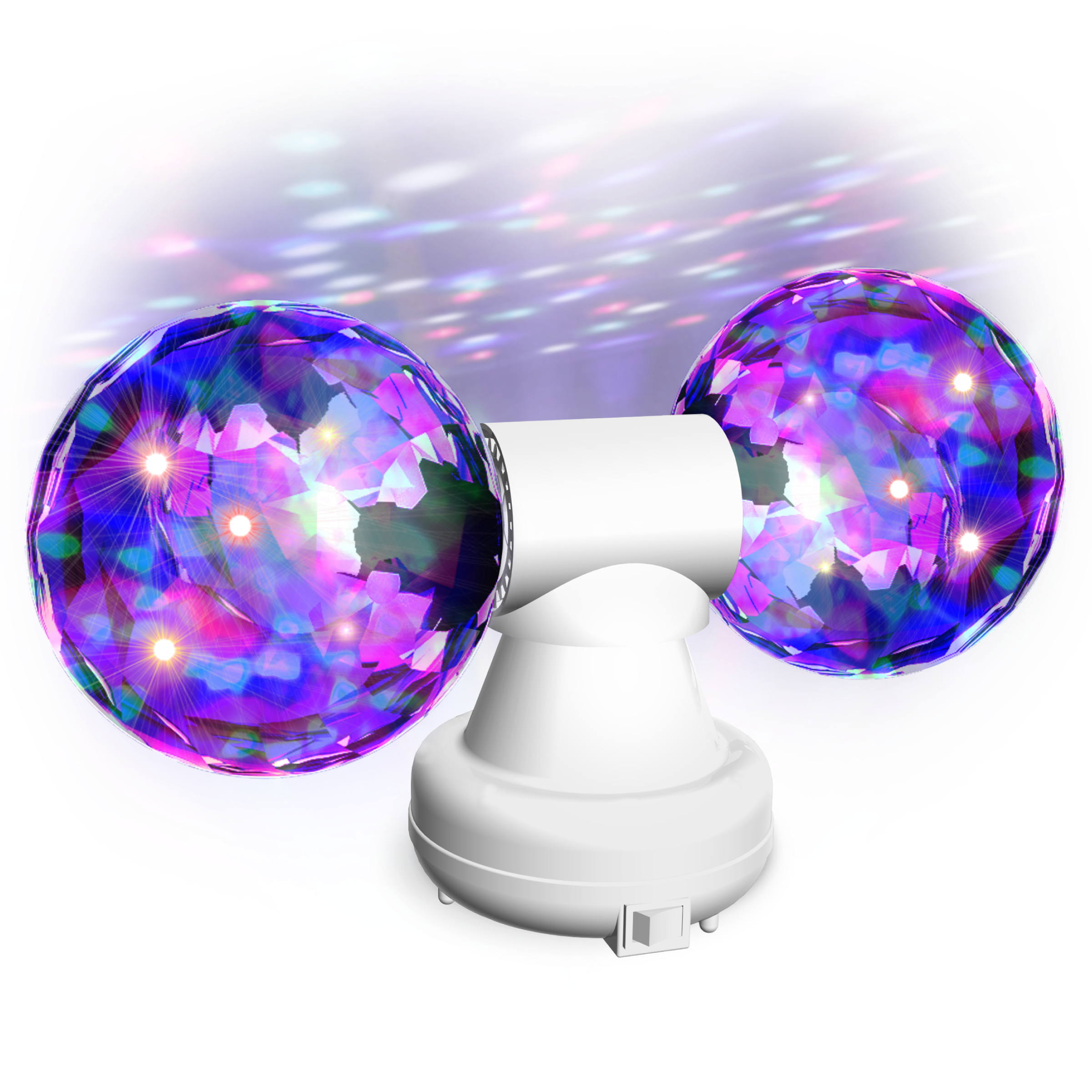 LED Partylicht, Twin LED, 2x3 LEDs, 1,5m Kabel, Steuerung per Schalter,12V, 96lm