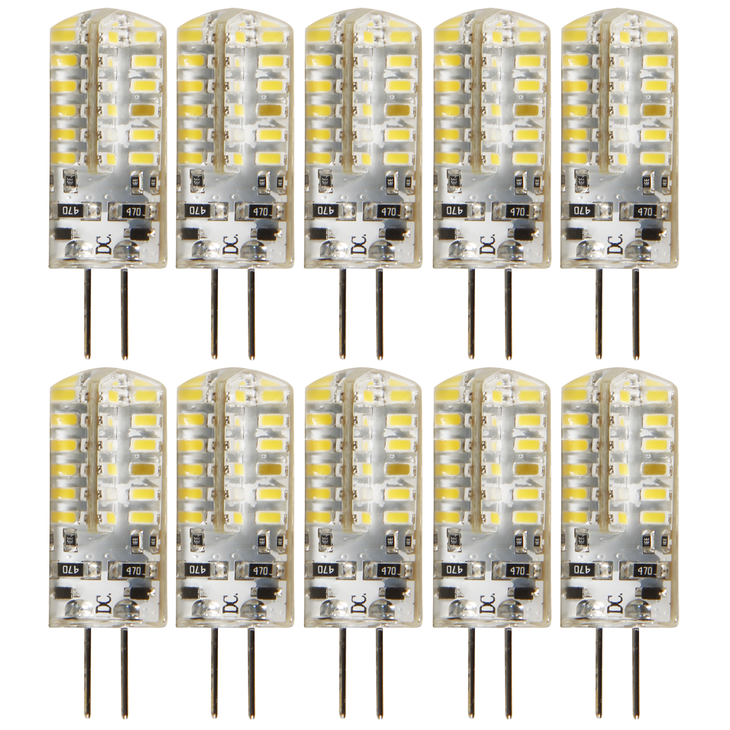 ettp14517481779784217bobbie LED Stiftsockellampe McShine ''Silicia'' G4 warmweiß 10er Pack
