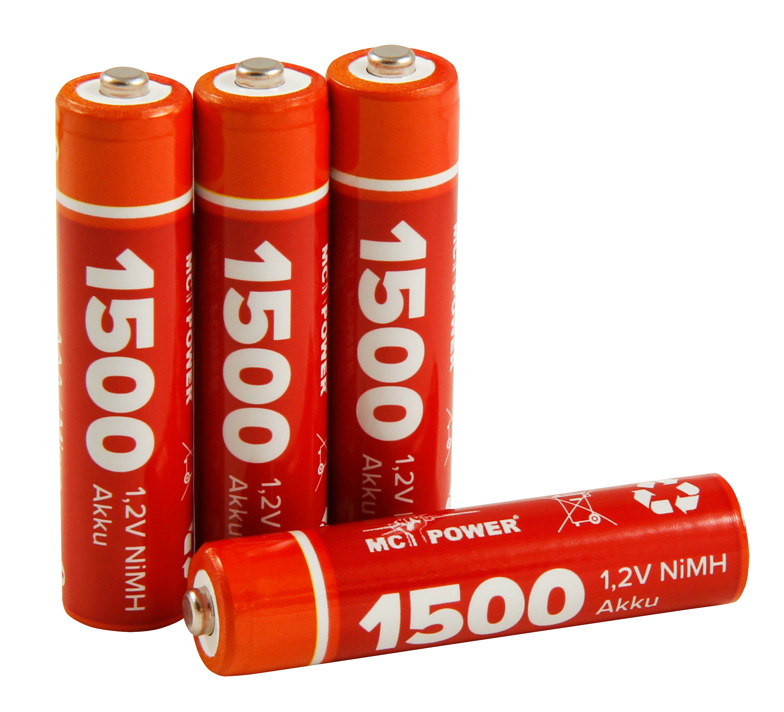 Micro-Akku McPower 1,2V, 1500, NiMH, Typ AAA, 4er-Pack
