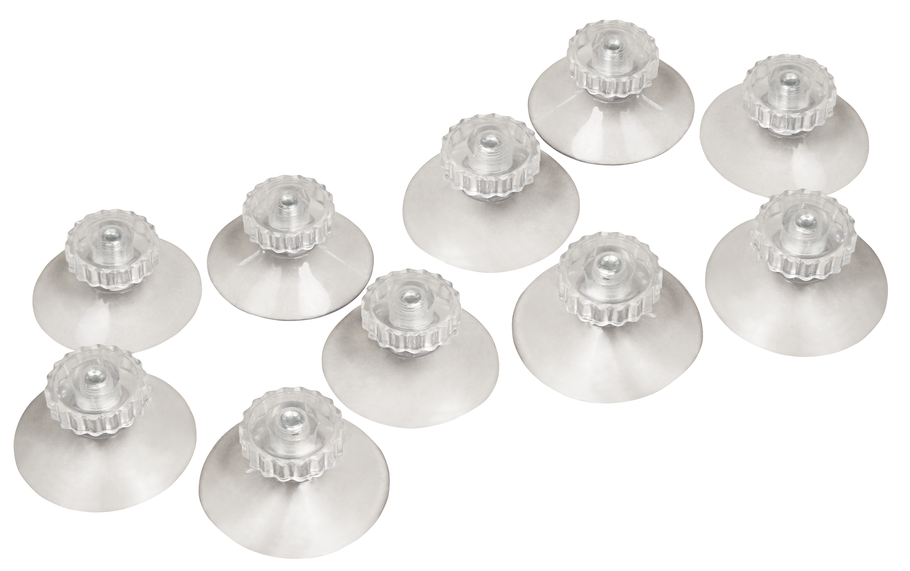 Saugnapf McPower, Ø45mm mit Schraube, max. 2,5kg, transparent, 10er-Pack
