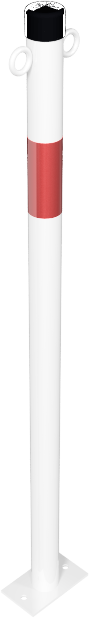 Absperrpfosten Stahlrohr Ø 42 x 2,5 mm ortsfest für Dübelbefestigung