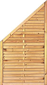 TETZ100501676469023bobbie Lamellenzaun-ECKE grün 100 x 180/90 cm Rahmen 34/54 mm