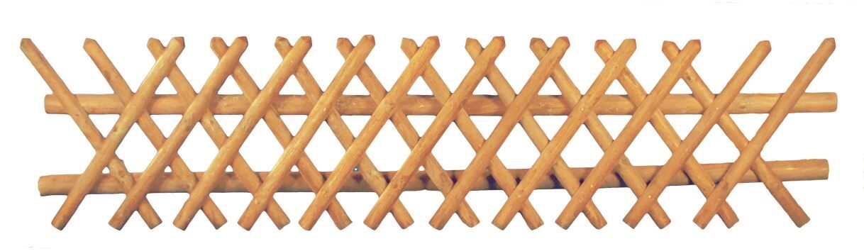 Jägerzaun braun 250 x 60 cm Latten 55 mm. ohne Querriegel
