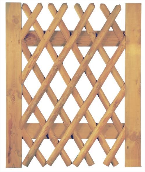 TETZ169231676469031bobbie Jägerzaun braun Tor 100 x 120 cm Latten 55 mm. ohne Beschlag. ohne Pfosten