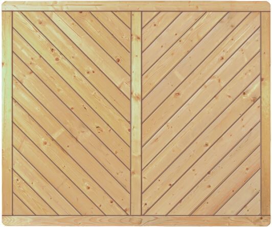 CLASSIC-Serie-Diagonal  180 x 150 cm Rahmen 40/70 mm. Profilbretter 16/118 mm