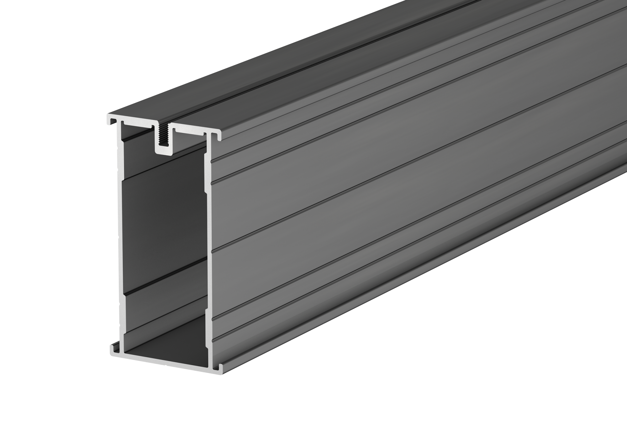 UKAL Alu-Unterkonstruktionsprofil U85/45 Alu schwarz 85 x 45 mm- Länge 4000 mm